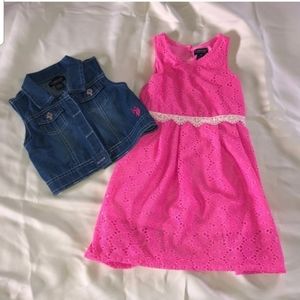 U.S. Polo Assn. 2pc set Vest and Dress